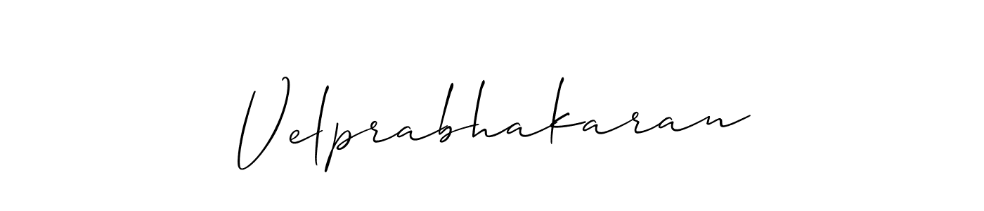 How to make Velprabhakaran name signature. Use Allison_Script style for creating short signs online. This is the latest handwritten sign. Velprabhakaran signature style 2 images and pictures png
