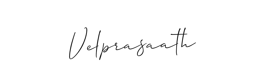 How to make Velprasaath signature? Allison_Script is a professional autograph style. Create handwritten signature for Velprasaath name. Velprasaath signature style 2 images and pictures png