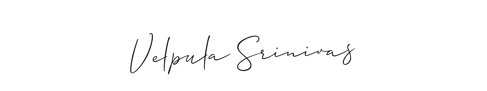 Make a beautiful signature design for name Velpula Srinivas. Use this online signature maker to create a handwritten signature for free. Velpula Srinivas signature style 2 images and pictures png