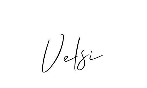 How to Draw Velsi signature style? Allison_Script is a latest design signature styles for name Velsi. Velsi signature style 2 images and pictures png