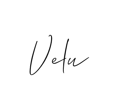 Also we have Velu name is the best signature style. Create professional handwritten signature collection using Allison_Script autograph style. Velu signature style 2 images and pictures png