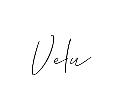 Also we have Velu name is the best signature style. Create professional handwritten signature collection using Allison_Script autograph style. Velu signature style 2 images and pictures png