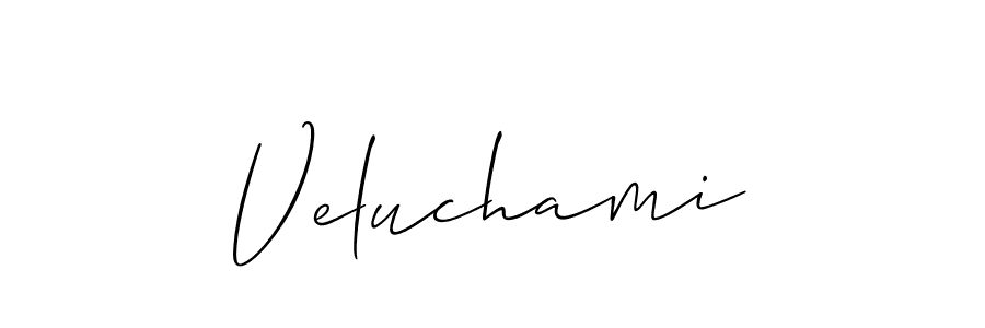 Also we have Veluchami name is the best signature style. Create professional handwritten signature collection using Allison_Script autograph style. Veluchami signature style 2 images and pictures png