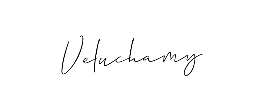 The best way (Allison_Script) to make a short signature is to pick only two or three words in your name. The name Veluchamy include a total of six letters. For converting this name. Veluchamy signature style 2 images and pictures png