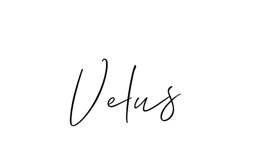 Make a beautiful signature design for name Velus. With this signature (Allison_Script) style, you can create a handwritten signature for free. Velus signature style 2 images and pictures png