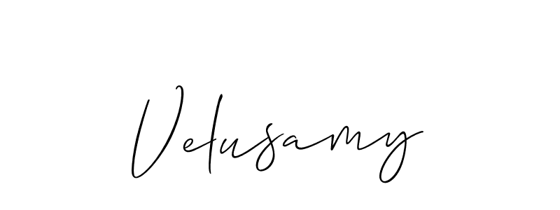 The best way (Allison_Script) to make a short signature is to pick only two or three words in your name. The name Velusamy include a total of six letters. For converting this name. Velusamy signature style 2 images and pictures png