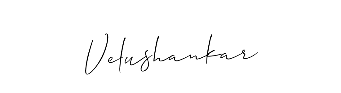 How to Draw Velushankar signature style? Allison_Script is a latest design signature styles for name Velushankar. Velushankar signature style 2 images and pictures png