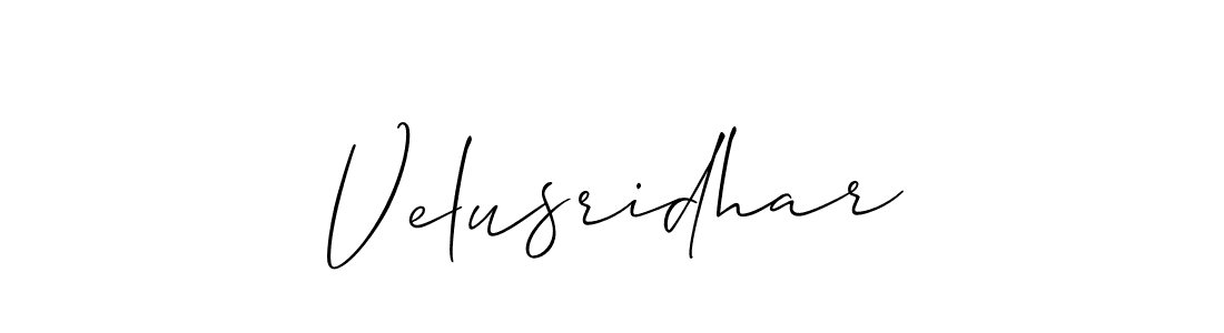 Velusridhar stylish signature style. Best Handwritten Sign (Allison_Script) for my name. Handwritten Signature Collection Ideas for my name Velusridhar. Velusridhar signature style 2 images and pictures png