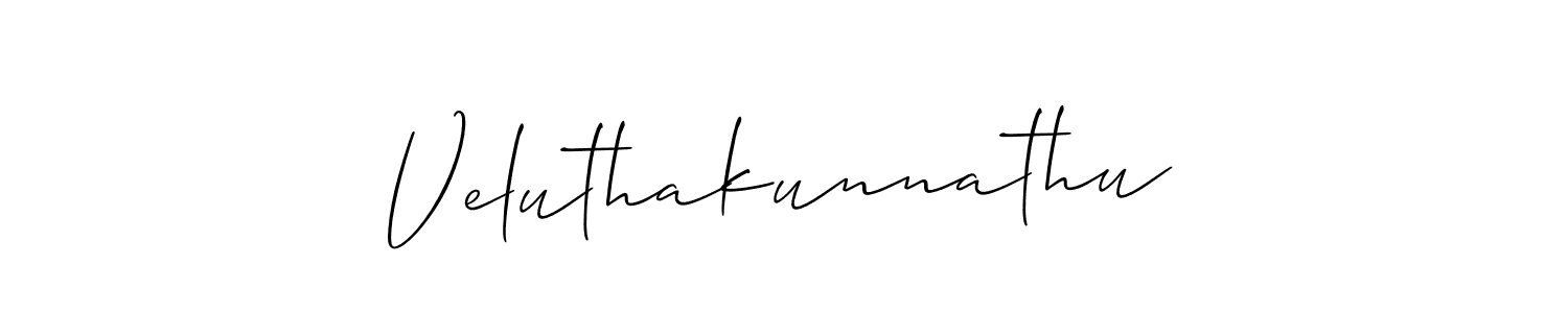 How to Draw Veluthakunnathu signature style? Allison_Script is a latest design signature styles for name Veluthakunnathu. Veluthakunnathu signature style 2 images and pictures png