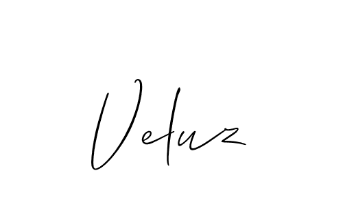 Veluz stylish signature style. Best Handwritten Sign (Allison_Script) for my name. Handwritten Signature Collection Ideas for my name Veluz. Veluz signature style 2 images and pictures png