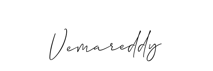 Vemareddy stylish signature style. Best Handwritten Sign (Allison_Script) for my name. Handwritten Signature Collection Ideas for my name Vemareddy. Vemareddy signature style 2 images and pictures png