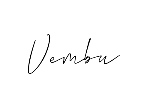 Make a beautiful signature design for name Vembu. Use this online signature maker to create a handwritten signature for free. Vembu signature style 2 images and pictures png