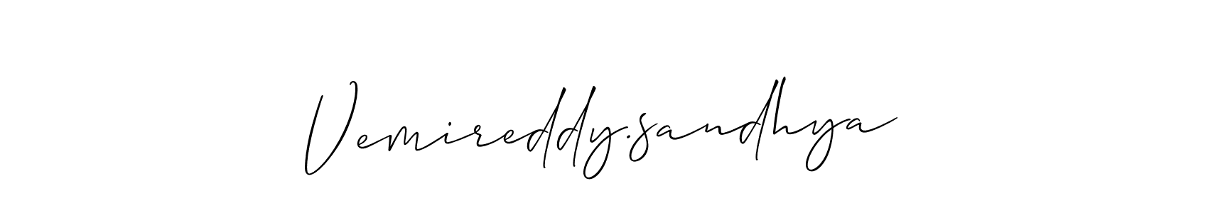 Similarly Allison_Script is the best handwritten signature design. Signature creator online .You can use it as an online autograph creator for name Vemireddy.sandhya. Vemireddy.sandhya signature style 2 images and pictures png