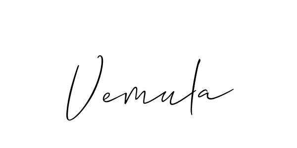 It looks lik you need a new signature style for name Vemula. Design unique handwritten (Allison_Script) signature with our free signature maker in just a few clicks. Vemula signature style 2 images and pictures png