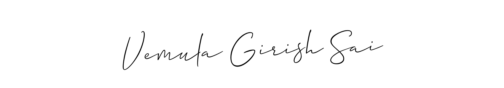How to make Vemula Girish Sai signature? Allison_Script is a professional autograph style. Create handwritten signature for Vemula Girish Sai name. Vemula Girish Sai signature style 2 images and pictures png