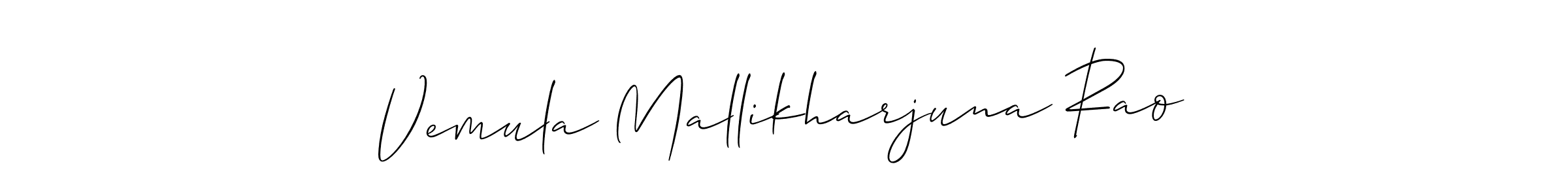 This is the best signature style for the Vemula Mallikharjuna Rao name. Also you like these signature font (Allison_Script). Mix name signature. Vemula Mallikharjuna Rao signature style 2 images and pictures png