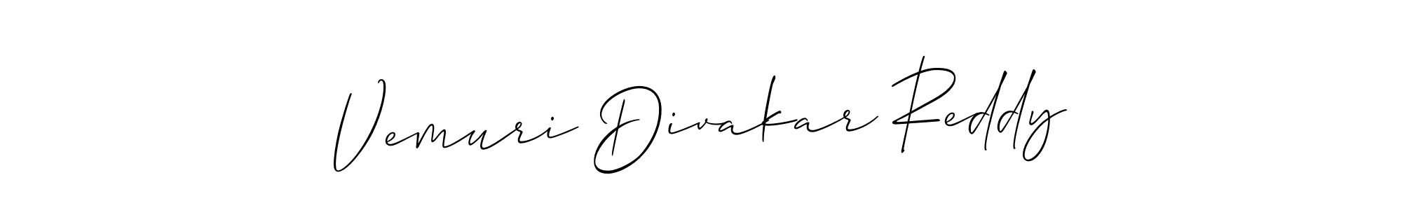 It looks lik you need a new signature style for name Vemuri Divakar Reddy. Design unique handwritten (Allison_Script) signature with our free signature maker in just a few clicks. Vemuri Divakar Reddy signature style 2 images and pictures png