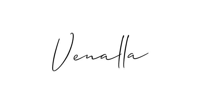 Create a beautiful signature design for name Venalla. With this signature (Allison_Script) fonts, you can make a handwritten signature for free. Venalla signature style 2 images and pictures png