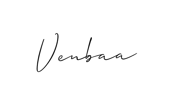 How to make Venbaa name signature. Use Allison_Script style for creating short signs online. This is the latest handwritten sign. Venbaa signature style 2 images and pictures png