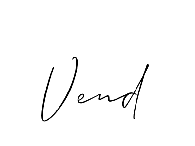 The best way (Allison_Script) to make a short signature is to pick only two or three words in your name. The name Vend include a total of six letters. For converting this name. Vend signature style 2 images and pictures png