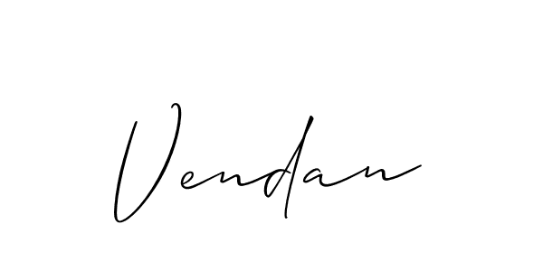 Vendan stylish signature style. Best Handwritten Sign (Allison_Script) for my name. Handwritten Signature Collection Ideas for my name Vendan. Vendan signature style 2 images and pictures png