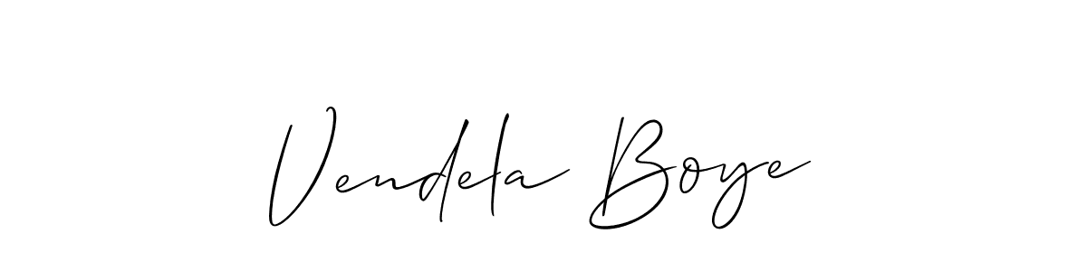Also we have Vendela Boye name is the best signature style. Create professional handwritten signature collection using Allison_Script autograph style. Vendela Boye signature style 2 images and pictures png