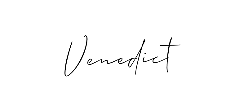 It looks lik you need a new signature style for name Venedict. Design unique handwritten (Allison_Script) signature with our free signature maker in just a few clicks. Venedict signature style 2 images and pictures png