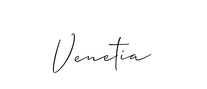 Create a beautiful signature design for name Venetia. With this signature (Allison_Script) fonts, you can make a handwritten signature for free. Venetia signature style 2 images and pictures png