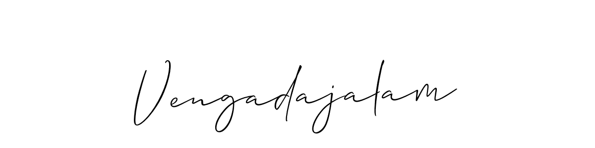 Also we have Vengadajalam name is the best signature style. Create professional handwritten signature collection using Allison_Script autograph style. Vengadajalam signature style 2 images and pictures png