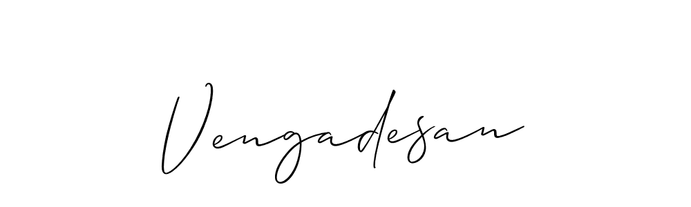 It looks lik you need a new signature style for name Vengadesan. Design unique handwritten (Allison_Script) signature with our free signature maker in just a few clicks. Vengadesan signature style 2 images and pictures png