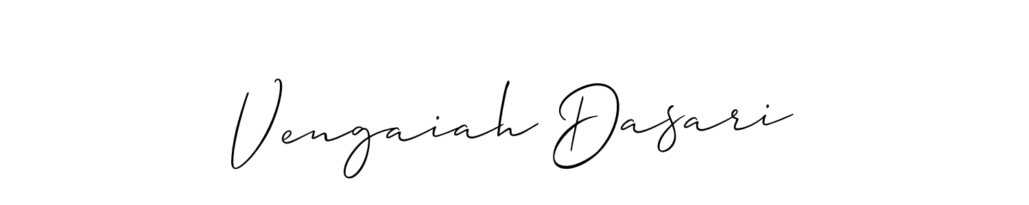 Make a beautiful signature design for name Vengaiah Dasari. With this signature (Allison_Script) style, you can create a handwritten signature for free. Vengaiah Dasari signature style 2 images and pictures png