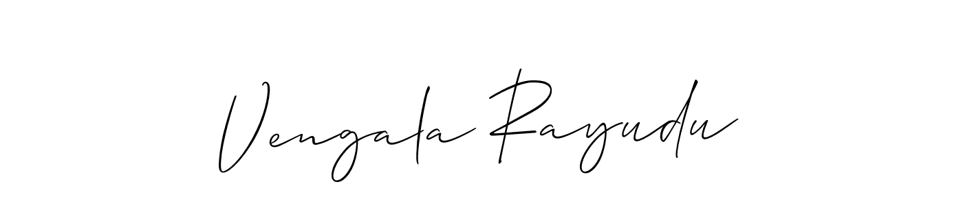 Also You can easily find your signature by using the search form. We will create Vengala Rayudu name handwritten signature images for you free of cost using Allison_Script sign style. Vengala Rayudu signature style 2 images and pictures png