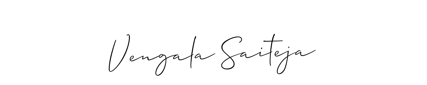 Also You can easily find your signature by using the search form. We will create Vengala Saiteja name handwritten signature images for you free of cost using Allison_Script sign style. Vengala Saiteja signature style 2 images and pictures png