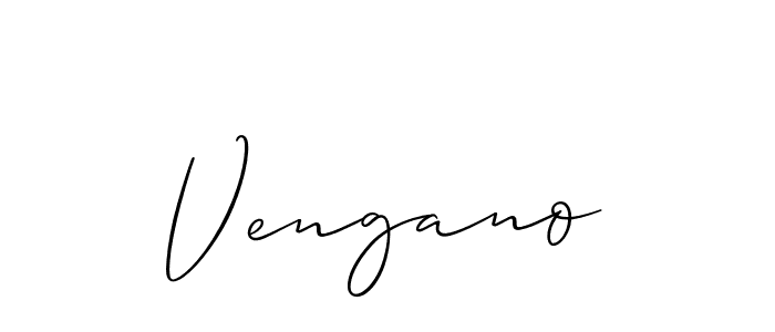 Vengano stylish signature style. Best Handwritten Sign (Allison_Script) for my name. Handwritten Signature Collection Ideas for my name Vengano. Vengano signature style 2 images and pictures png