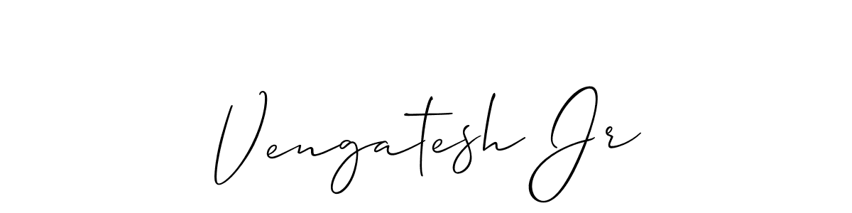 Create a beautiful signature design for name Vengatesh Jr. With this signature (Allison_Script) fonts, you can make a handwritten signature for free. Vengatesh Jr signature style 2 images and pictures png