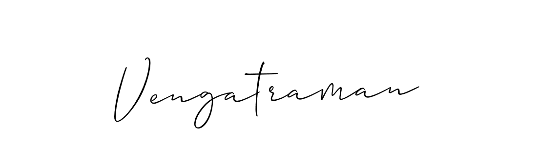 Make a beautiful signature design for name Vengatraman. With this signature (Allison_Script) style, you can create a handwritten signature for free. Vengatraman signature style 2 images and pictures png