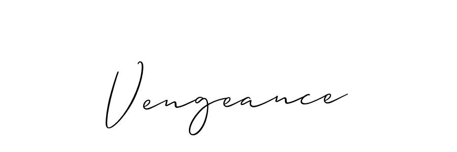 Use a signature maker to create a handwritten signature online. With this signature software, you can design (Allison_Script) your own signature for name Vengeance. Vengeance signature style 2 images and pictures png