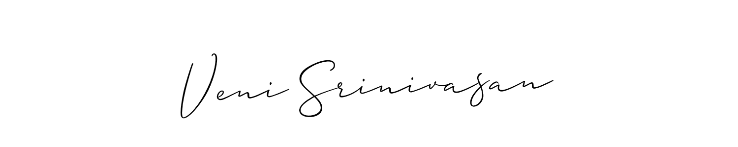 Veni Srinivasan stylish signature style. Best Handwritten Sign (Allison_Script) for my name. Handwritten Signature Collection Ideas for my name Veni Srinivasan. Veni Srinivasan signature style 2 images and pictures png