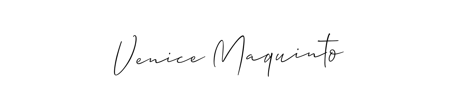 Design your own signature with our free online signature maker. With this signature software, you can create a handwritten (Allison_Script) signature for name Venice Maquinto. Venice Maquinto signature style 2 images and pictures png