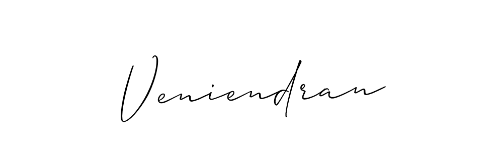 Make a beautiful signature design for name Veniendran. With this signature (Allison_Script) style, you can create a handwritten signature for free. Veniendran signature style 2 images and pictures png