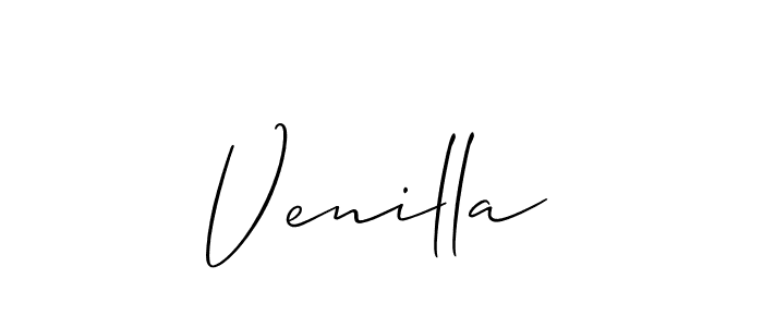 Venilla stylish signature style. Best Handwritten Sign (Allison_Script) for my name. Handwritten Signature Collection Ideas for my name Venilla. Venilla signature style 2 images and pictures png