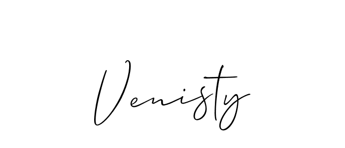 Allison_Script is a professional signature style that is perfect for those who want to add a touch of class to their signature. It is also a great choice for those who want to make their signature more unique. Get Venisty name to fancy signature for free. Venisty signature style 2 images and pictures png