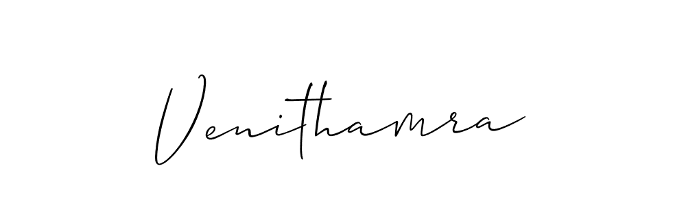 Similarly Allison_Script is the best handwritten signature design. Signature creator online .You can use it as an online autograph creator for name Venithamra. Venithamra signature style 2 images and pictures png