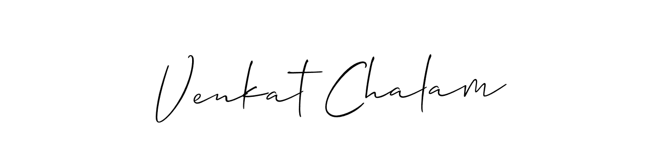 You should practise on your own different ways (Allison_Script) to write your name (Venkat Chalam) in signature. don't let someone else do it for you. Venkat Chalam signature style 2 images and pictures png