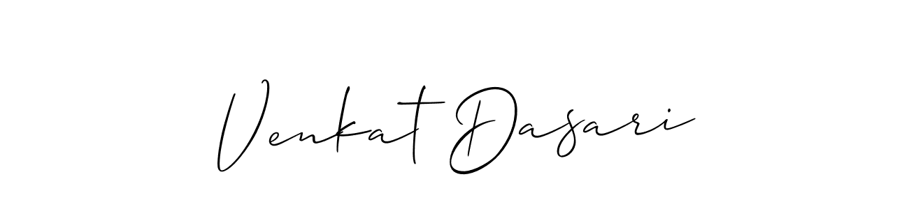 Also You can easily find your signature by using the search form. We will create Venkat Dasari name handwritten signature images for you free of cost using Allison_Script sign style. Venkat Dasari signature style 2 images and pictures png