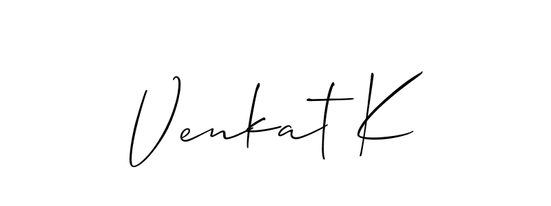 Best and Professional Signature Style for Venkat K. Allison_Script Best Signature Style Collection. Venkat K signature style 2 images and pictures png