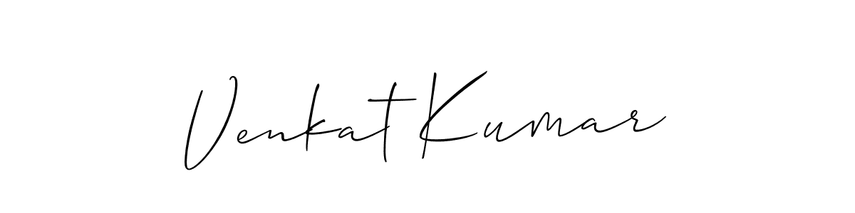 You should practise on your own different ways (Allison_Script) to write your name (Venkat Kumar) in signature. don't let someone else do it for you. Venkat Kumar signature style 2 images and pictures png