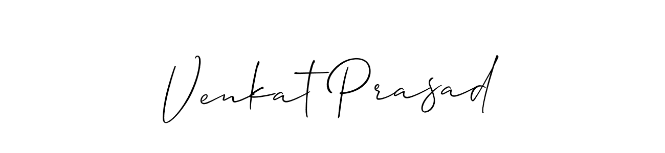 How to make Venkat Prasad name signature. Use Allison_Script style for creating short signs online. This is the latest handwritten sign. Venkat Prasad signature style 2 images and pictures png