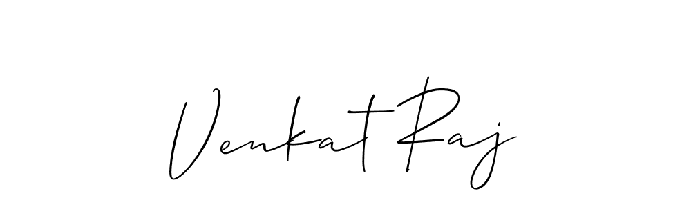 Create a beautiful signature design for name Venkat Raj. With this signature (Allison_Script) fonts, you can make a handwritten signature for free. Venkat Raj signature style 2 images and pictures png