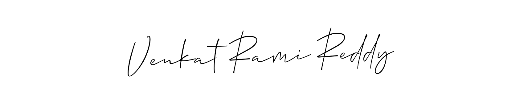 How to make Venkat Rami Reddy signature? Allison_Script is a professional autograph style. Create handwritten signature for Venkat Rami Reddy name. Venkat Rami Reddy signature style 2 images and pictures png